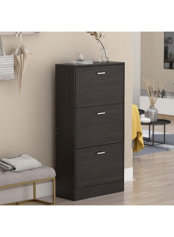 بكسل للأثاث دولاب أحذية قلاب من بكسل الأثاث بتصميم موفّر للمساحة, 3 أرفف تخزين, 120*60*24 - Image 1